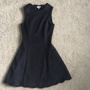 Formal scalloped edge dress